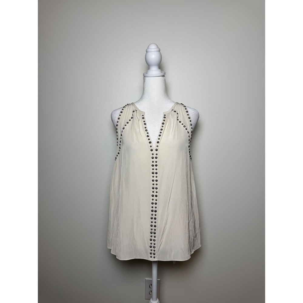 Ramy Brook Studded V Neck Tank Top